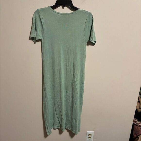 Beulah Knot T-Shirt Dress Green- One Size - Picture 4 of 9